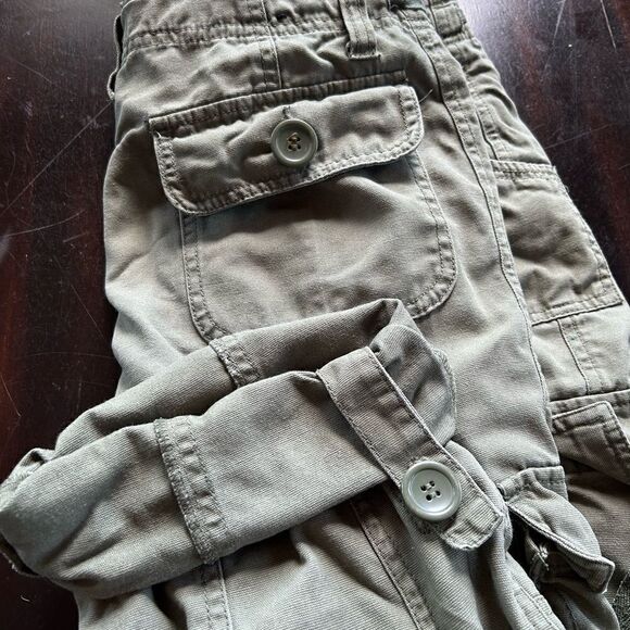 1955 Vintage Collection cropped pants tab flap pocket tie olive green cargo 11 - Picture 6 of 12